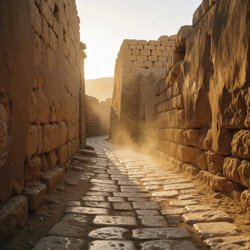 Path leading toward warm light